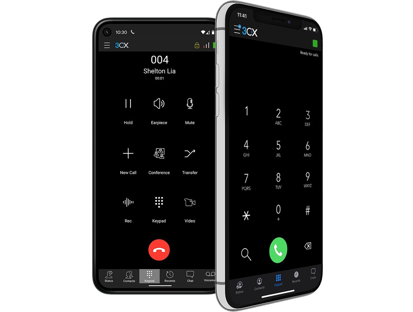 3CX mobile application interface